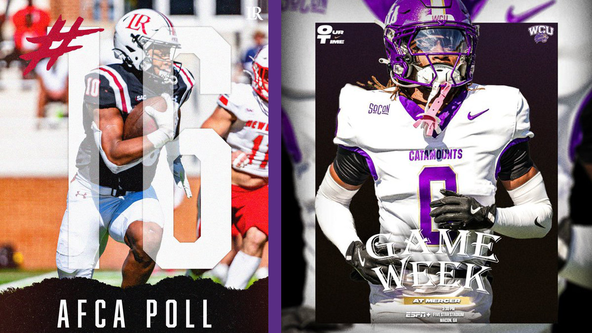 Lenoir-Rhyne football and Western Carolina football are nationally ranked