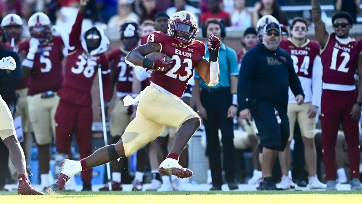 Elon running back Rushawn Baker