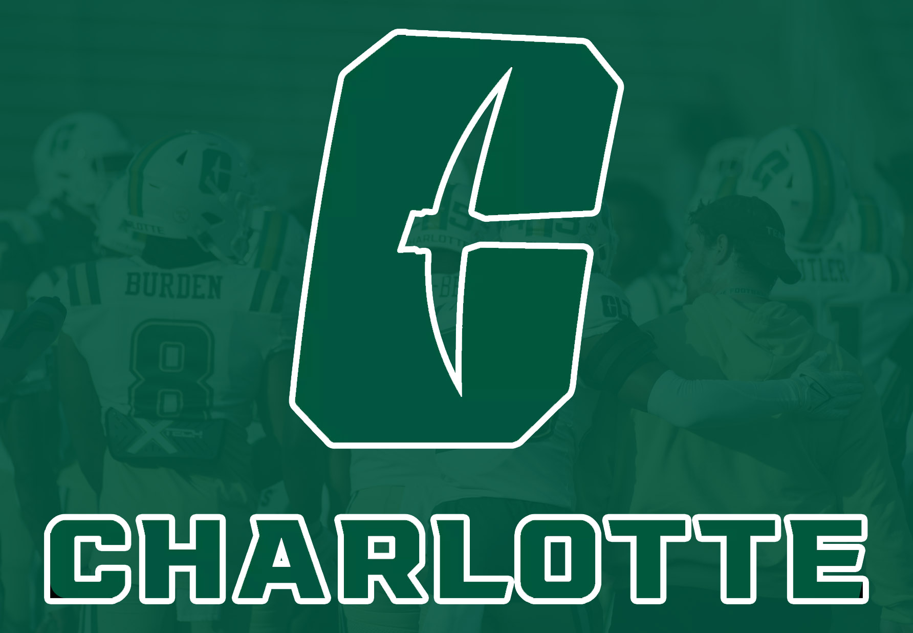 Charlotte 49ers football graphic and image depicting the school's football head coaching search