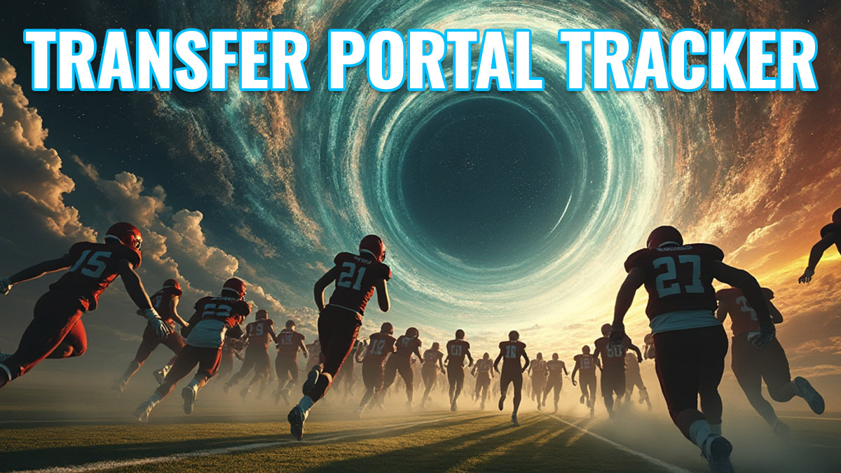 An AI-generated image portraying North Carolina college football players entering the transfer portal.