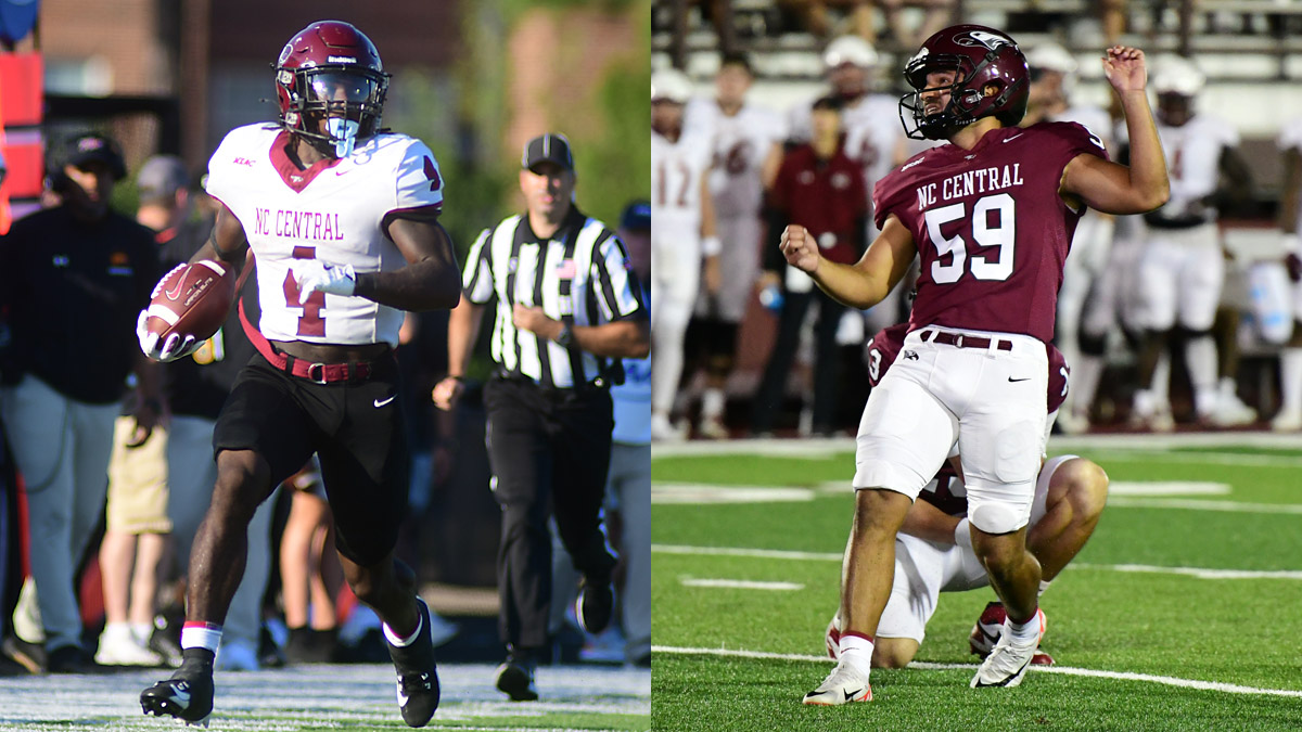 North Carolina Central's J'Mari Taylor and Juan Velarde made the MEAC all-conference football team.