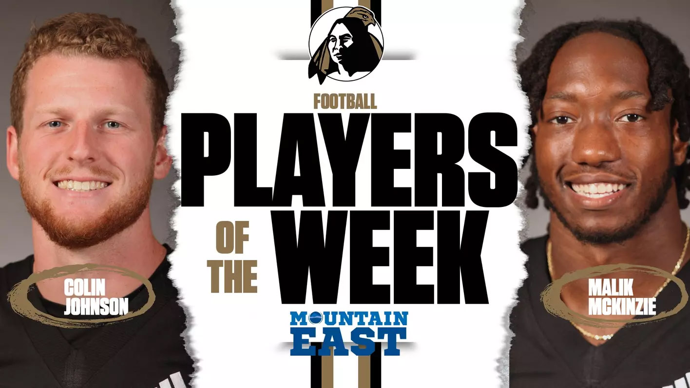 UNC Pembroke quarterback Colin Johnson and defensive end Malik McKinzie receive Mountain East Conference player of the week honors