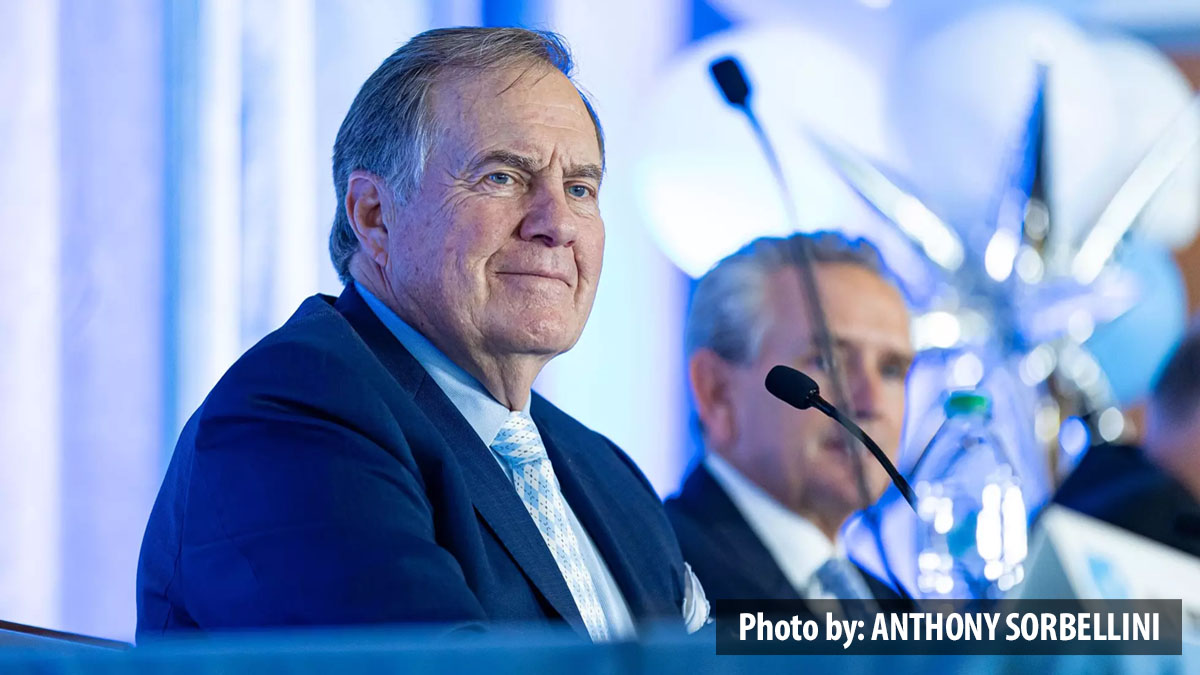 New UNC football coach Bill Belichick at his introductory press conference.