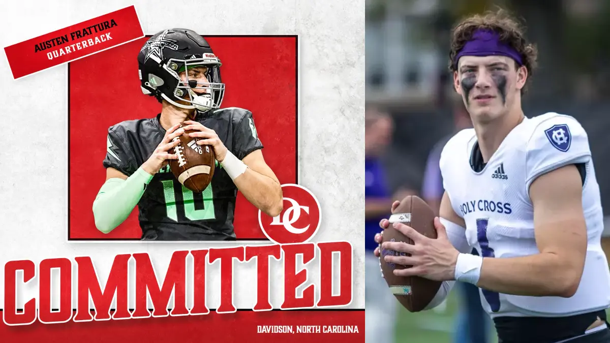 Transfer quarterback Austen Frattura has committed to Davidson College football