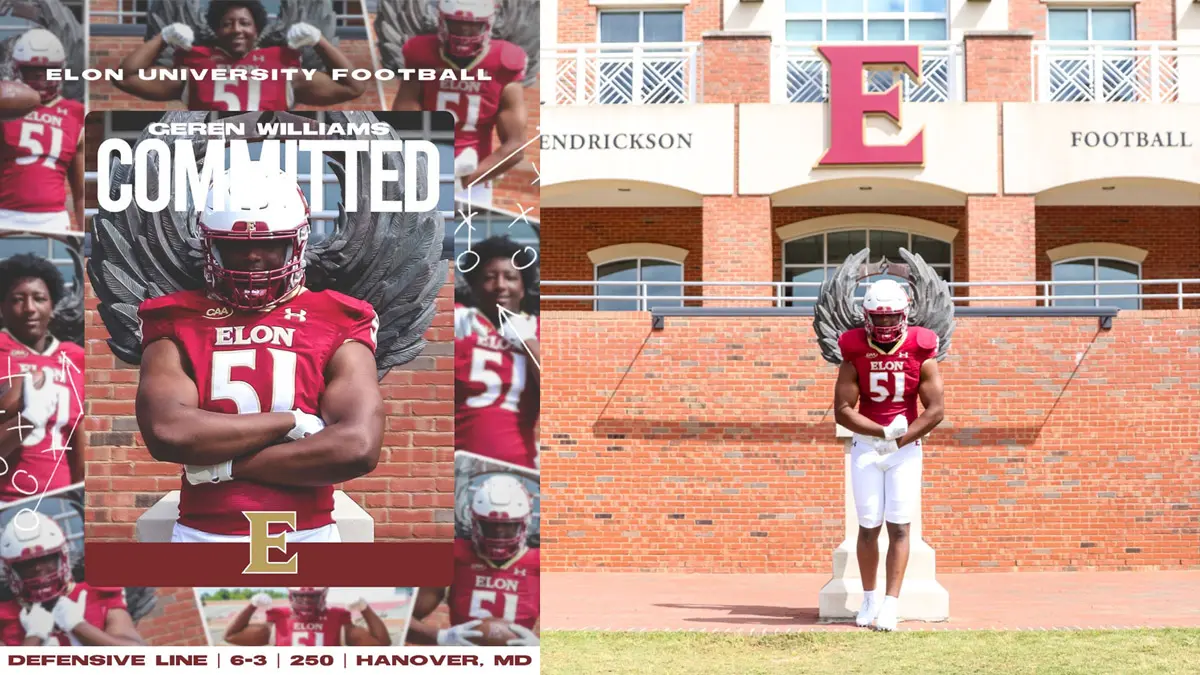 Archbishop Spalding defensive lineman Geren Williams has committed to Elon
