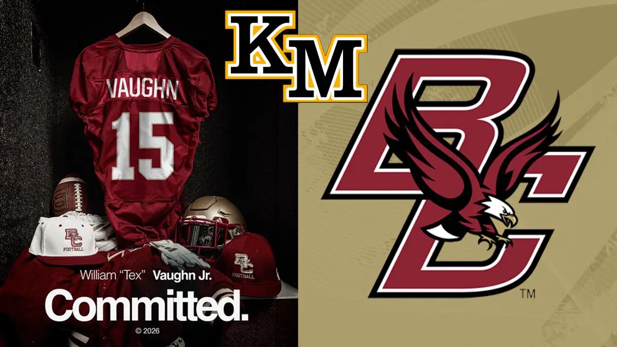 William Vaughn posted his commitment graphic to Boston College on social media on May 24.