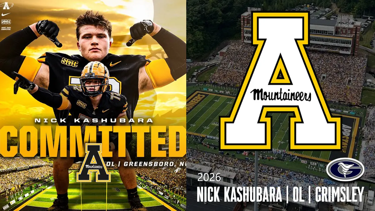 Grimsley offensive lineman Nick Kashubara has announced his commitment to App State football.