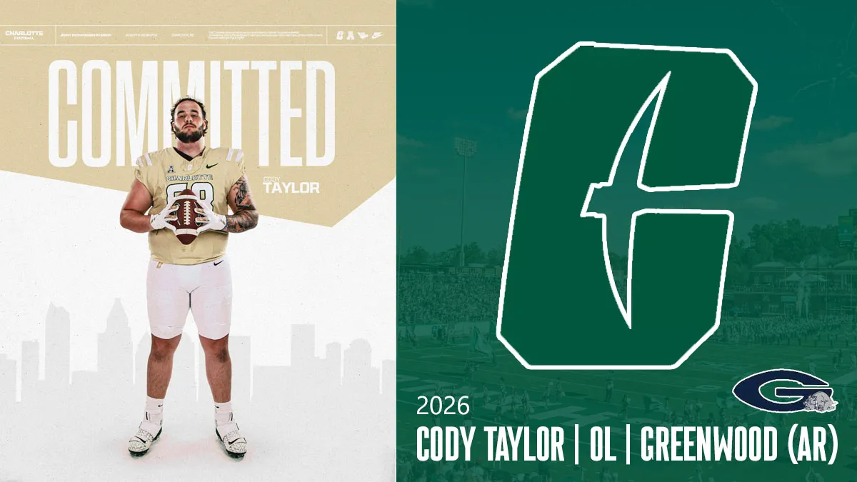 Cody Taylor commits to Charlotte football for 2026 recruiting class