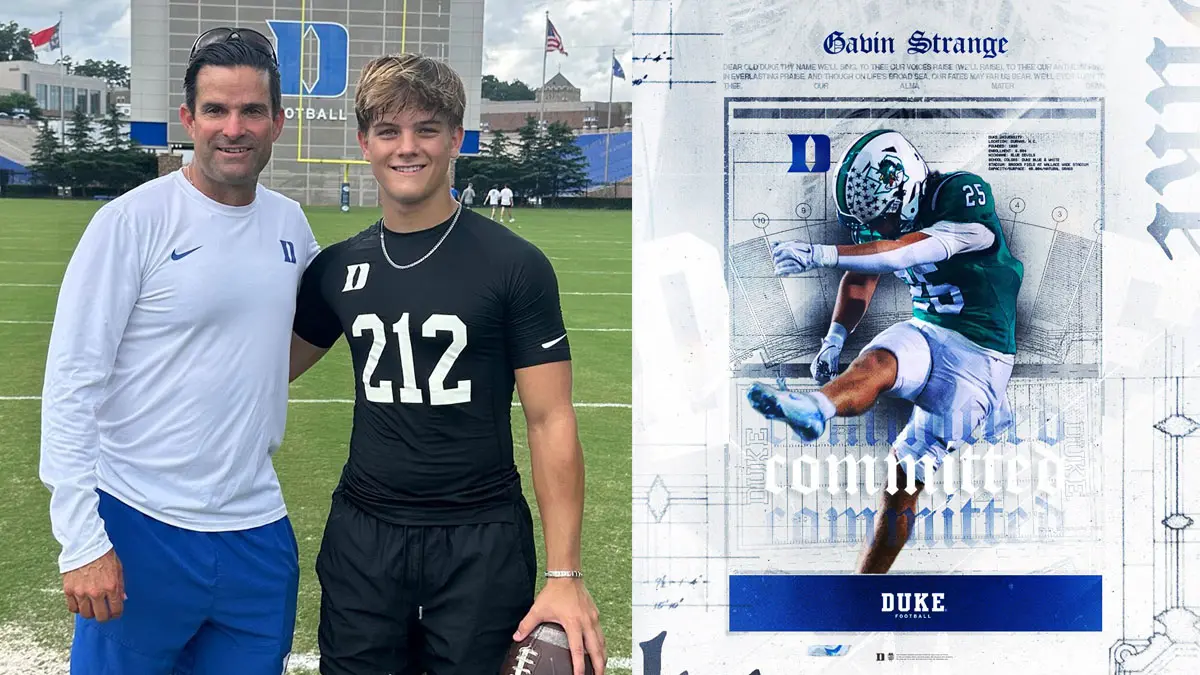 Southlake Carroll (TX) kicker/punter Gavin Strange has committed to Manny Diaz and the Duke Blue Devils for 2026