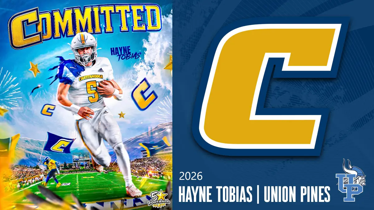 Union Pines football player Hayne Tobias announces his commitment to Chattanooga for 2026.