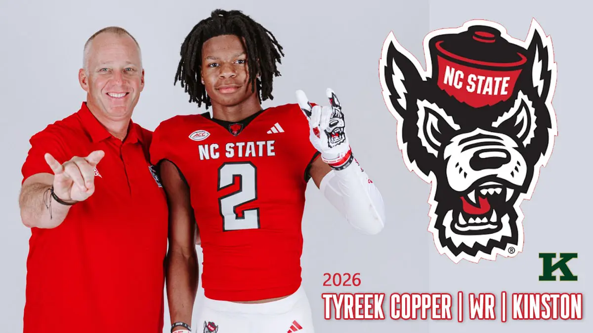 Tyreek Copper from Kinston committed to NC State football after an official visit.