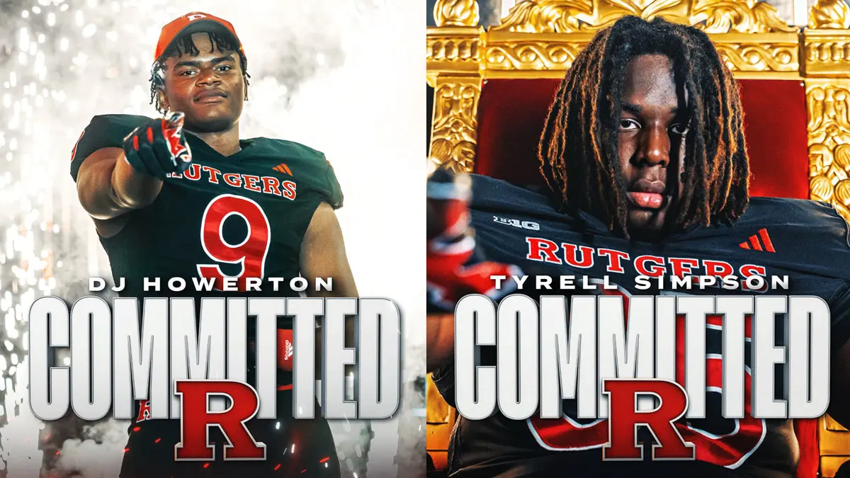 Grimsley tight end D.J. Howerton and North Brunswick offensive lineman Tyrell Simpson announce their commitments to Rutgers football for 2026.