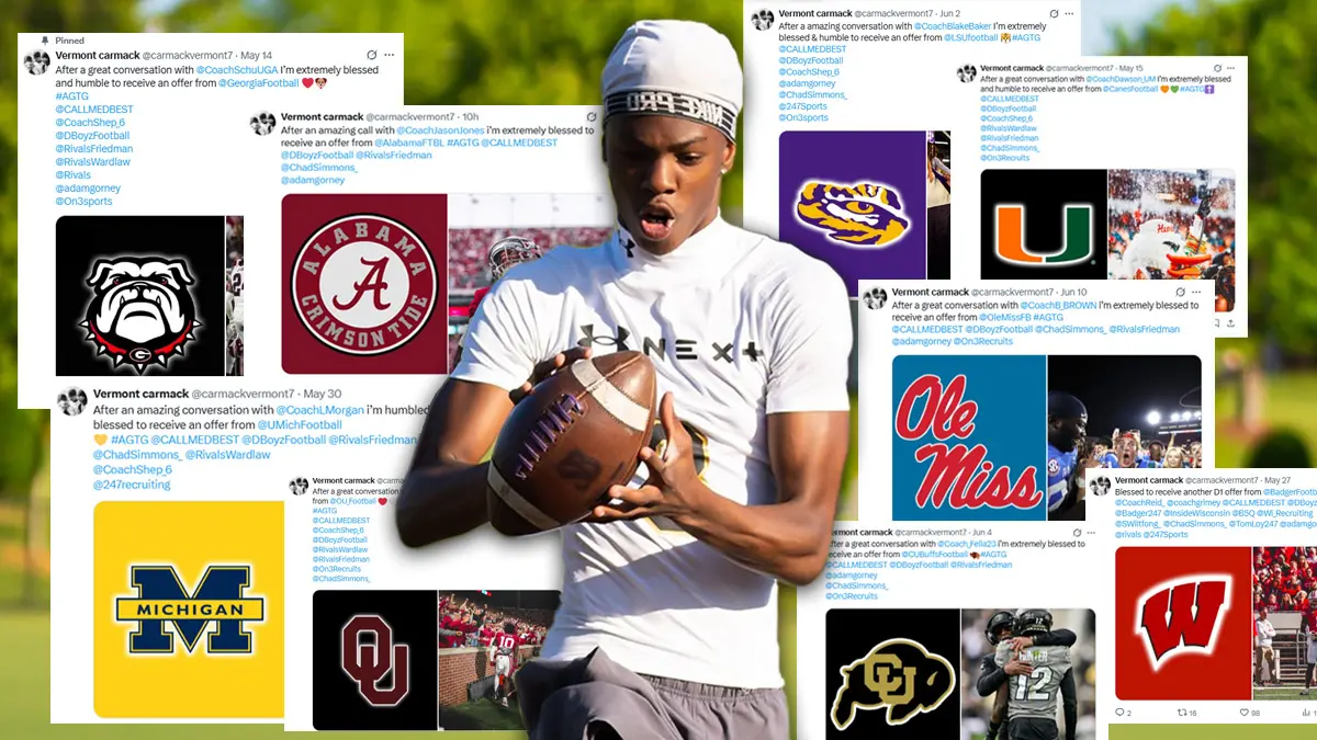 Dudley wide receiver Vermont Carmack has already been offered by 30+ college programs.