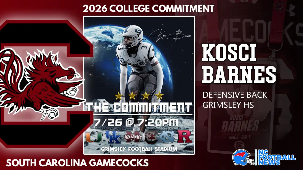 Kosci Barnes announced his commitment to South Carolina over the weekend.