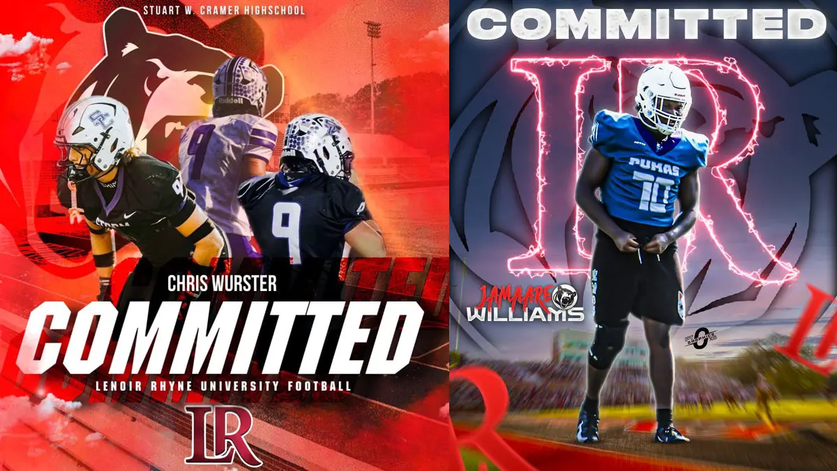 Lenoir-Rhyne 2026 commits Christopher Wurster and Jamaare Williams