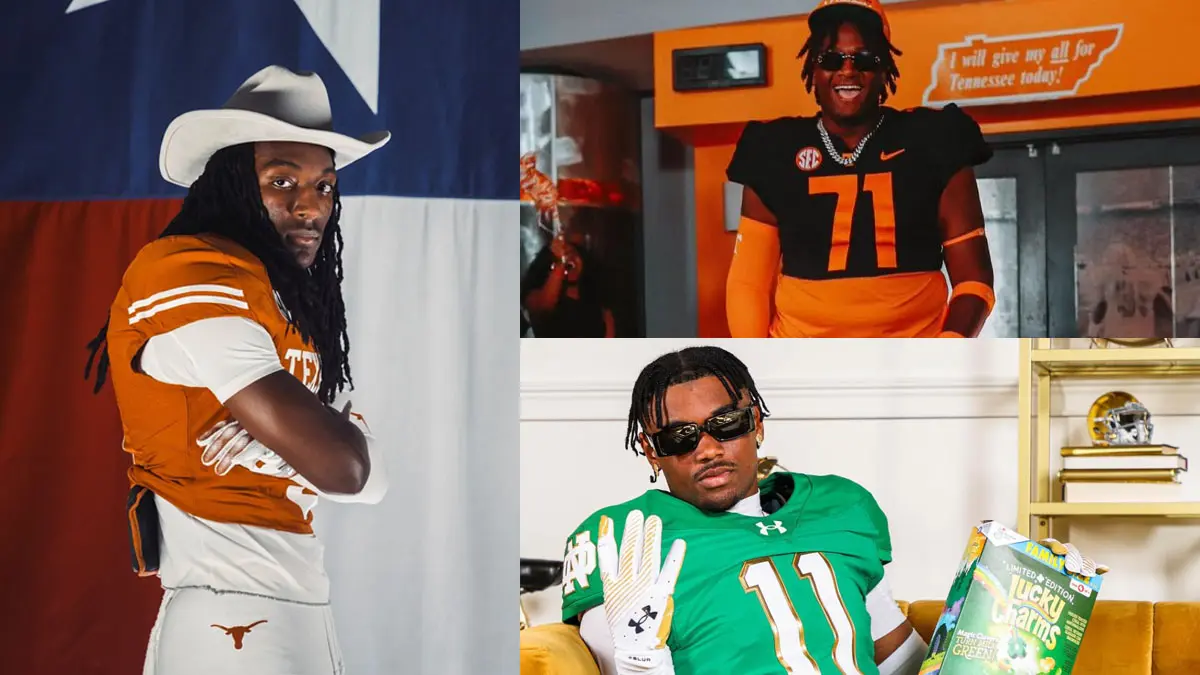 Elite North Carolina football prospects Samari Matthews (Texas), JB Shabazz (Tennessee) and Nick Reddish (Notre Dame) announce their commitments on July 11, 2025