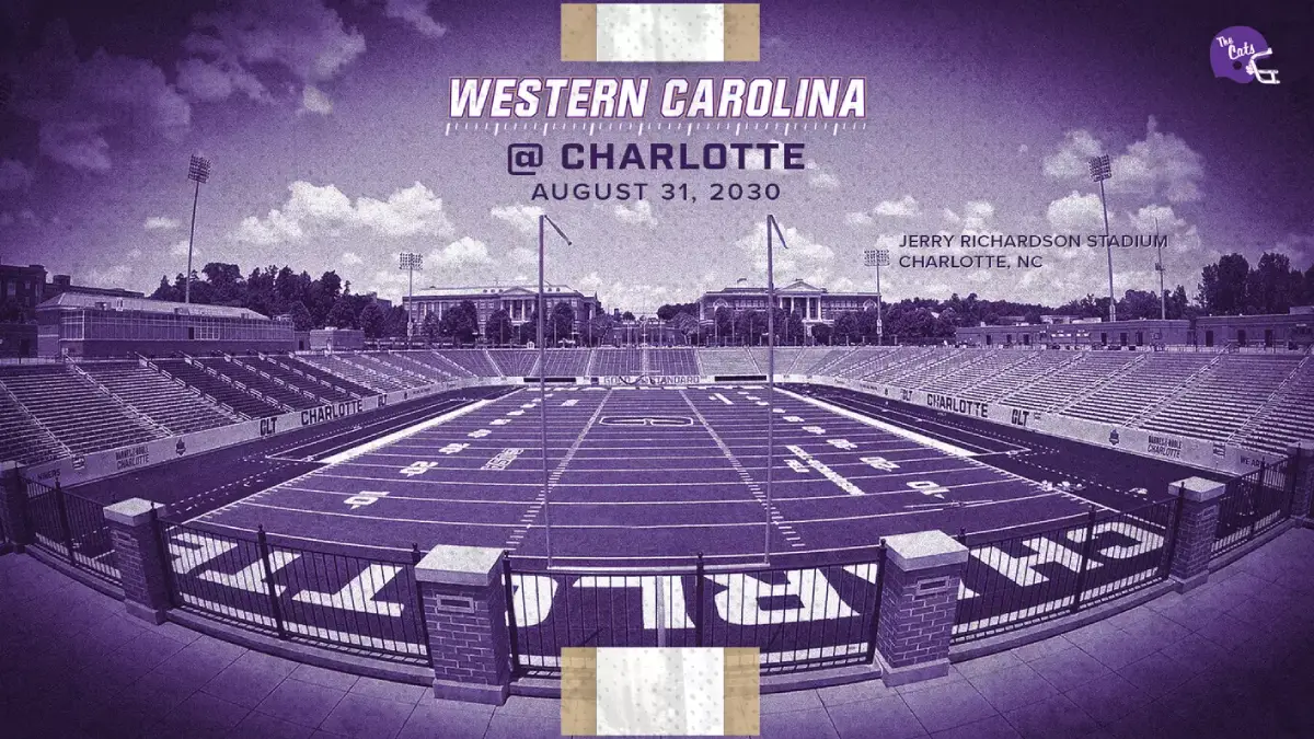 Western Carolina and Charlotte have announced a future football game set for Aug. 31, 2030