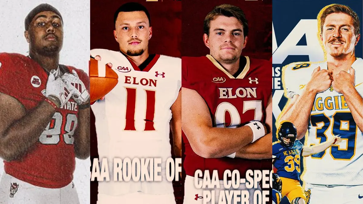 NC College Football Players of the Week | Week 3 - NCFootballNews North Carolina college football players of the week for Week 3 in 2025: NC State's Isaiah Shirley, Elon's Landen Clark & Jeff Yurk and NC A&T's Andrew Brown.