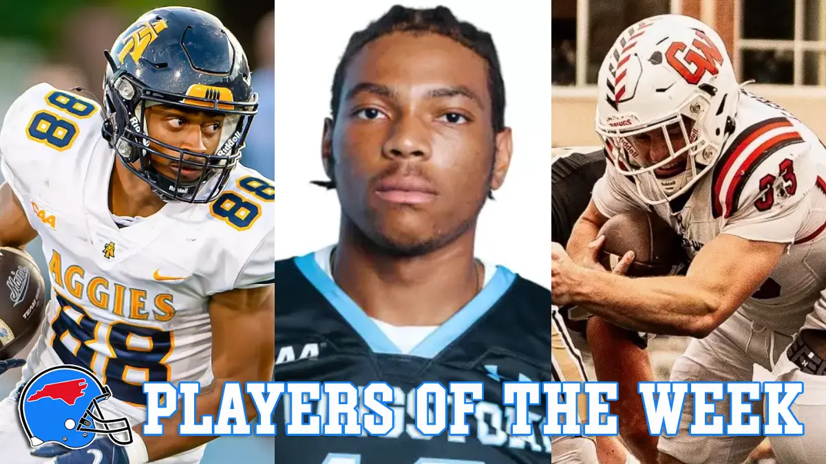 NC College Football Players of the Week | Oct. 24-25 Games - NCFootballNews NC Football News college football players of the week: NC A&T's Elijah Kennedy, Livingstone's Kenyon Garner and Gardner-Webb's Carson Gresock.