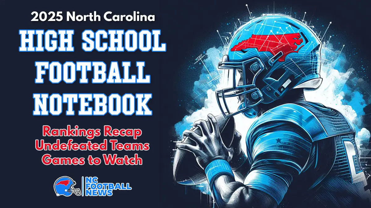 North Carolina High School Football Notebook story post branding from NC Football News