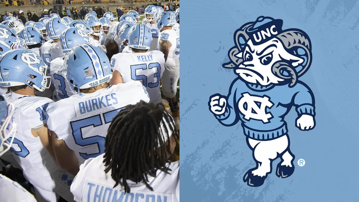 UNC players huddle up before the start of the game at California on Oct. 17, 2025