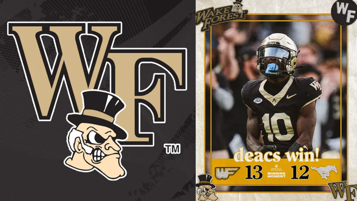 Wake Forest 13, SMU 12 - NCFootballNews Game day recap graphics from Wake Forest's 13-12 win over SMU