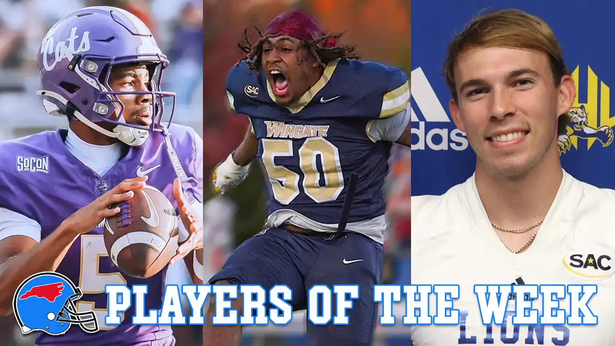 North Carolina college football players of the week: Taron Dickens (WCU), Elihu Lipscomb (Wingate) and Lon Teachey (Mars Hill).