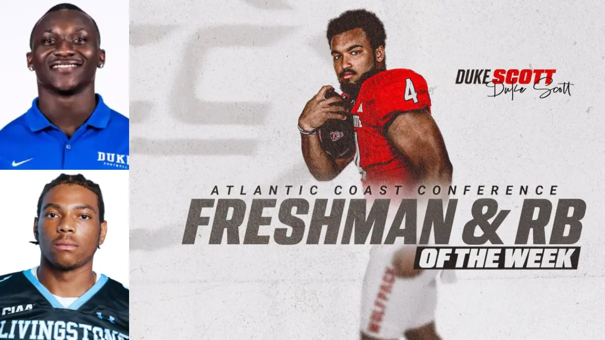 North Carolina college football players of the week for Nov. 1 games: NC State's Duke Scott, Livingstone's Kenyon Garner and Duke's Sahmir Hagans