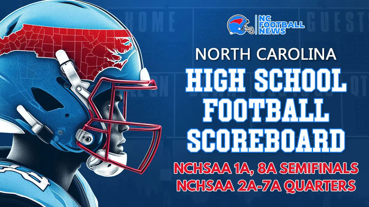 The North Carolina High School Football Scoreboard for games played on Friday, Nov. 28, 2025