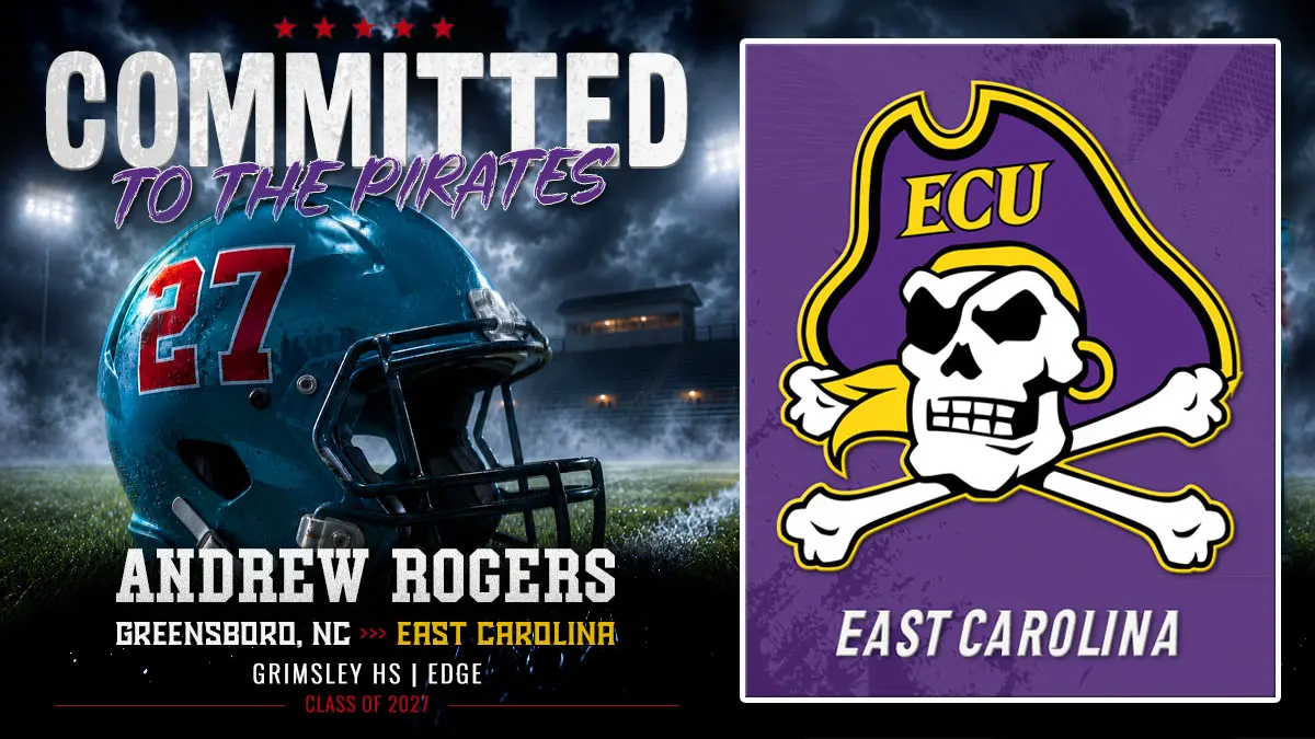 Grimsley edge rusher Andrew Rogers commits to East Carolina for 2027.