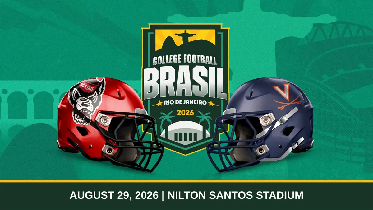The first-ever College Football Brazil game will feature NC State vs. Virginia on Aug. 29, 2026