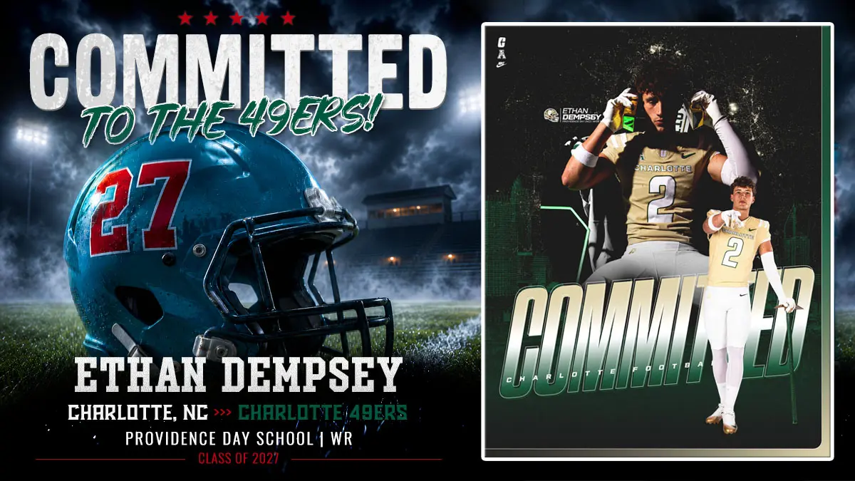 Providence Day wide receiver Ethan Dempsey flipped his commitment to the Charlotte 49ers.
