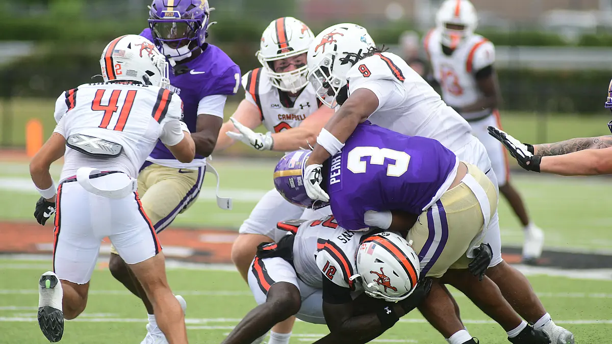 Campbell defenders swarm Western Carolina's Josh Perry