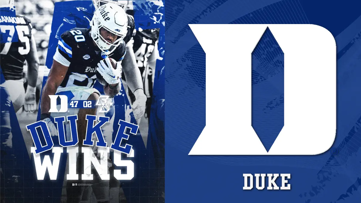 Duke football victory graphic after 47-2 win over Boston College