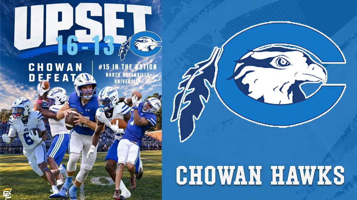 Chowan football upset No. 15 ranked North Greenville 16-13 in college football action
