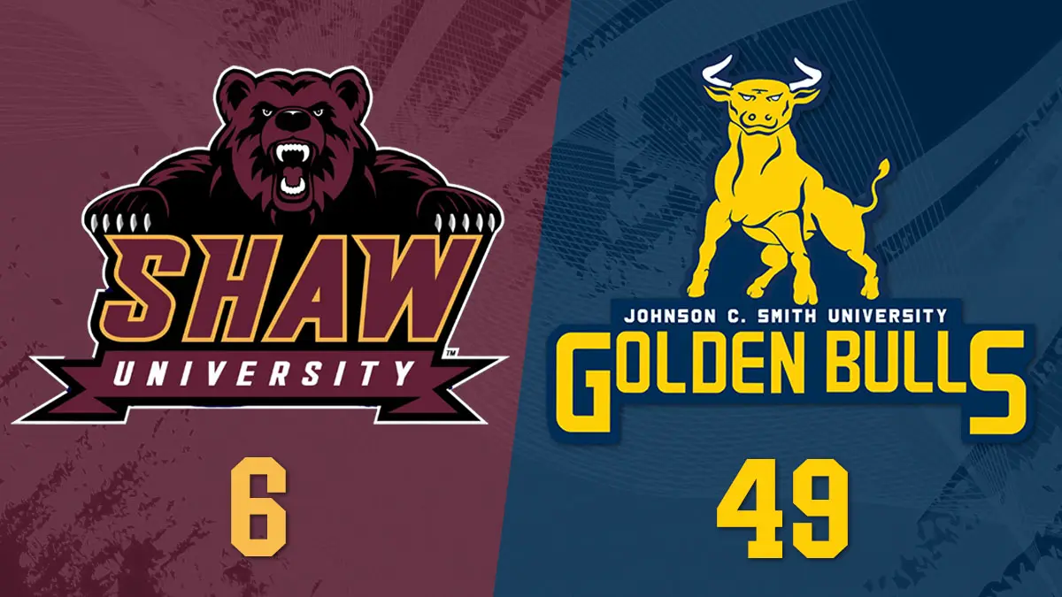 Johnson C. Smith 49, Shaw 6 in CIAA football action on Oct. 9, 2026